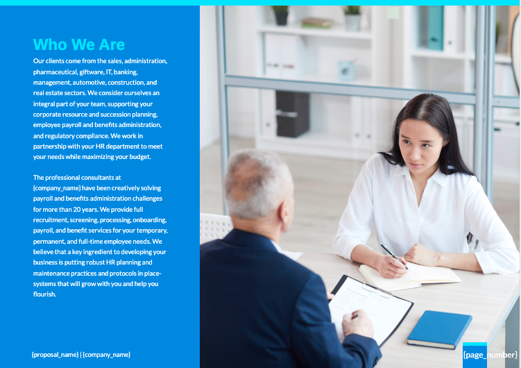 Payroll Proposal Template